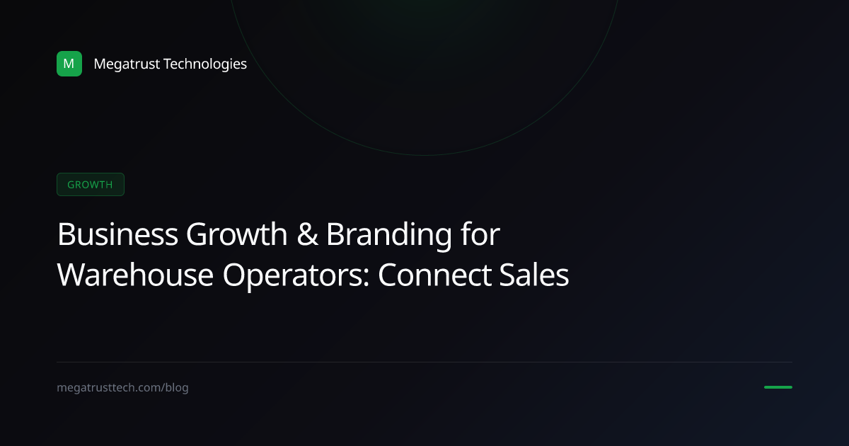 How to connect business growth and branding with sales operations for a warehouse operator