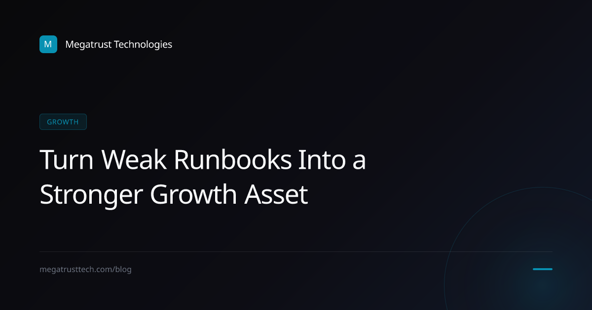 How to turn a weak runbook system into a stronger growth asset